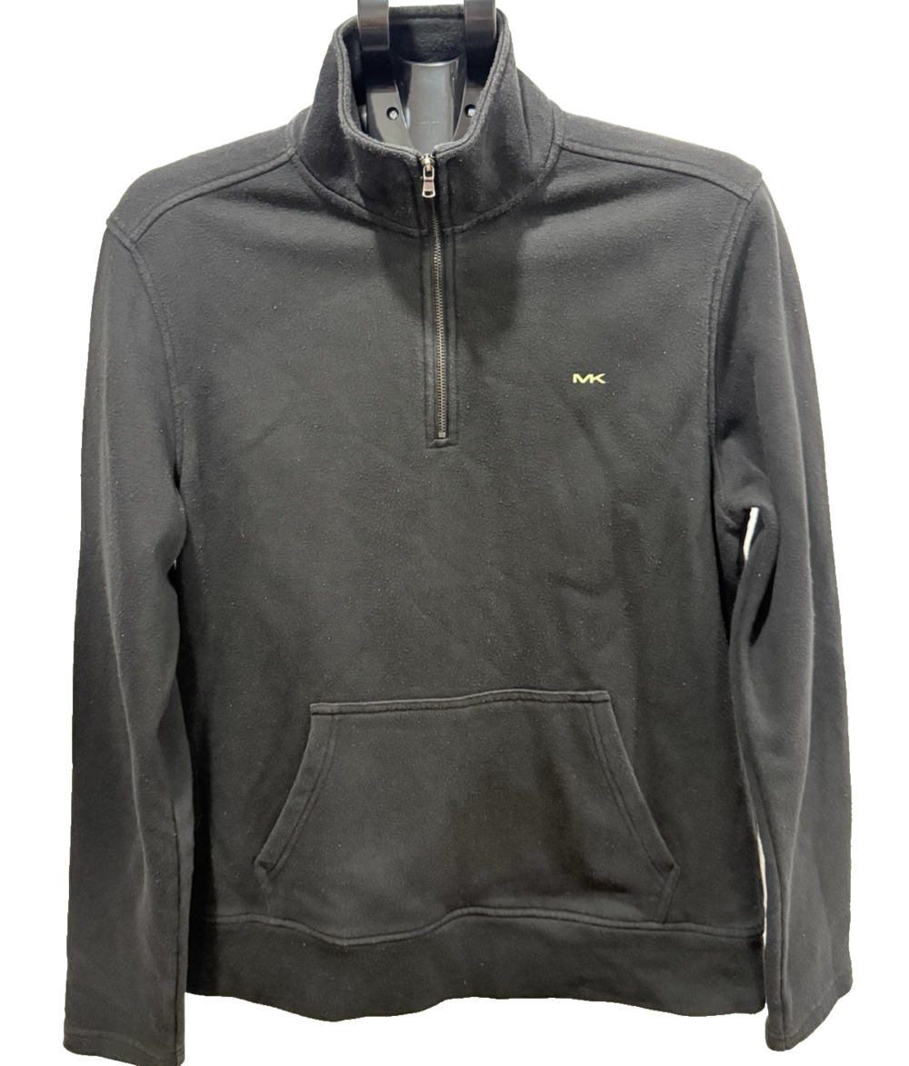 Michael Kors mens grey 1/4 zip pullover "Kors" camo logo size Large